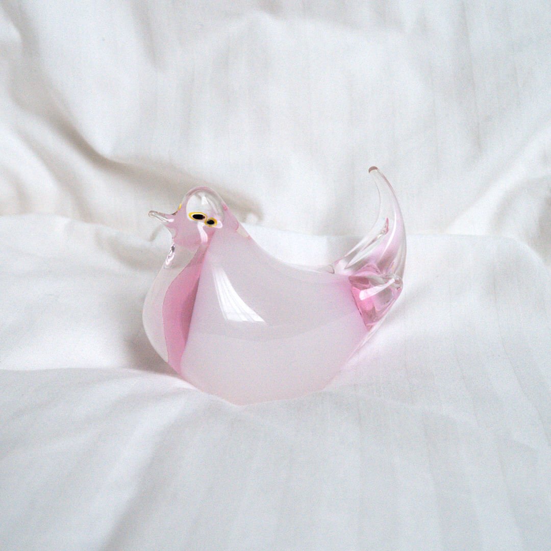 Pink Glass Bird