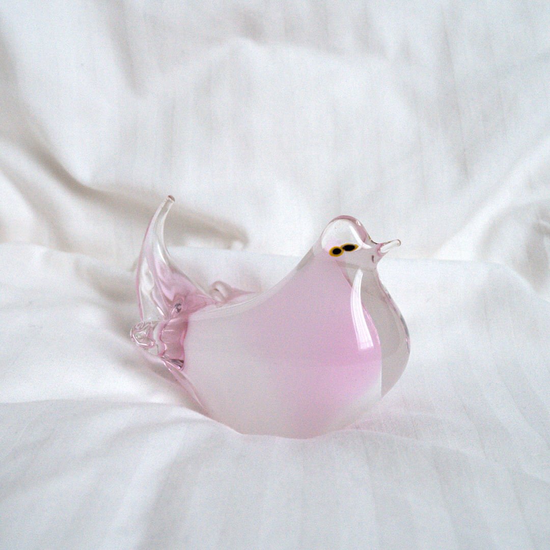 Pink Glass Bird