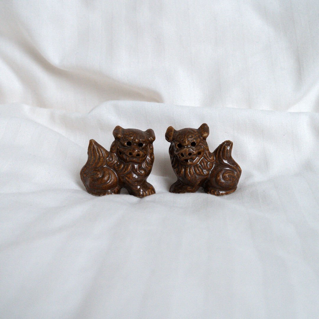 Stone Lion Pair A