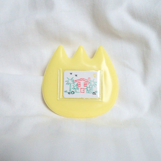 Aaah Tulip Badge Art (Yellow)