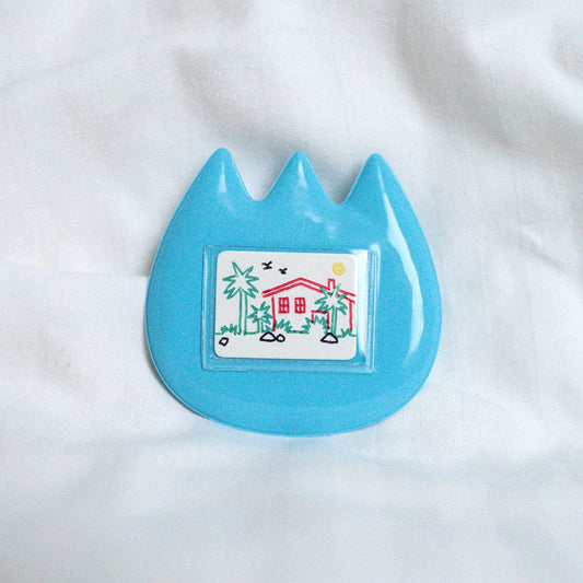 Aaah Tulip Badge Art (Blue)