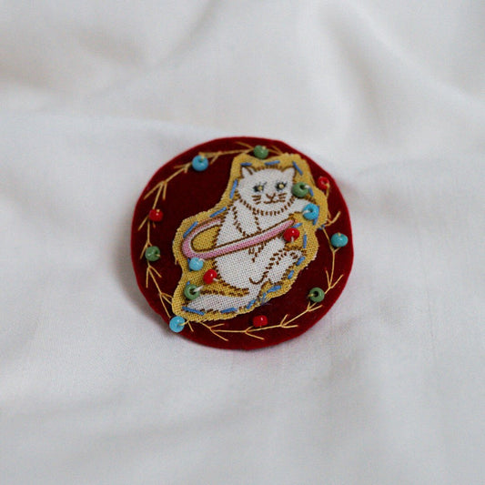 Handmade Cat Brooch